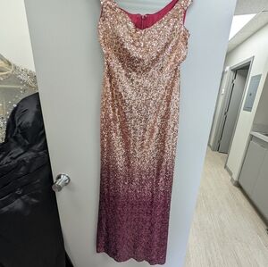 Elegant Sequin Ombre Dress